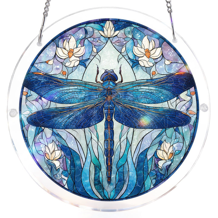 Moonlit Dragonfly Light Suncatcher-Acrylic Window Art