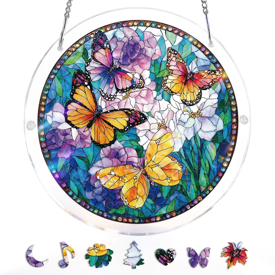 Butterflies in Bloom Light Suncatcher-Acrylic Window Art