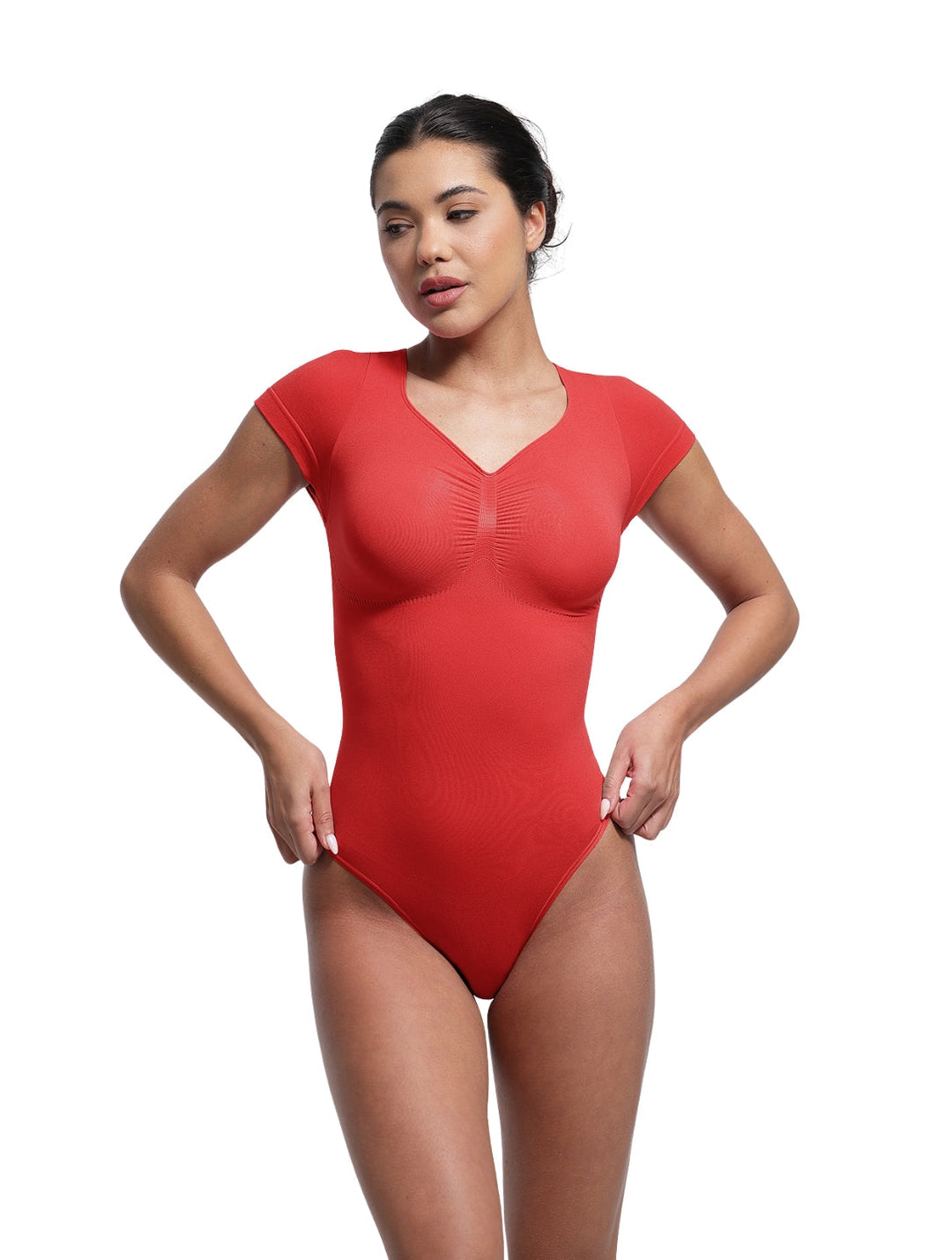 V-Neck Sculpting Tee Bodysuit