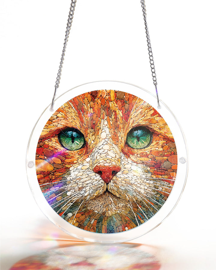 Stone Cat Light Suncatcher-Acrylic Window Art