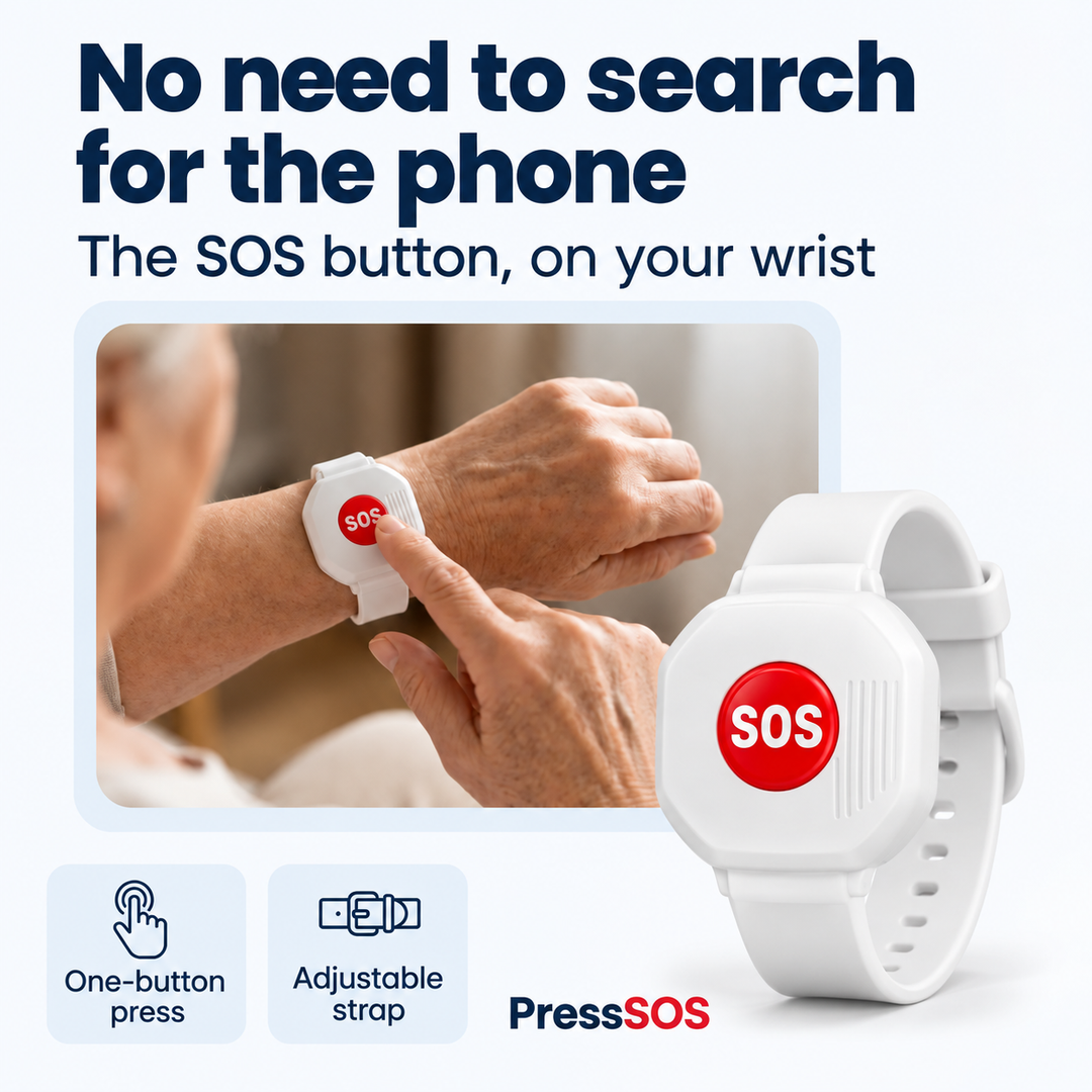 🚨 Wireless SOS Call Button Watch for Seniors & Patients 👴👵 | One-Touch Emergency Assistance ⌚