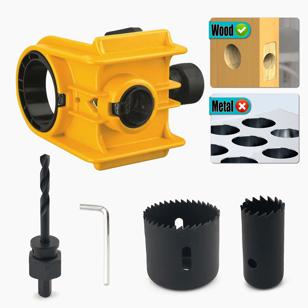 Universal Door Lock Installation Template Kit with Adjustable Guide