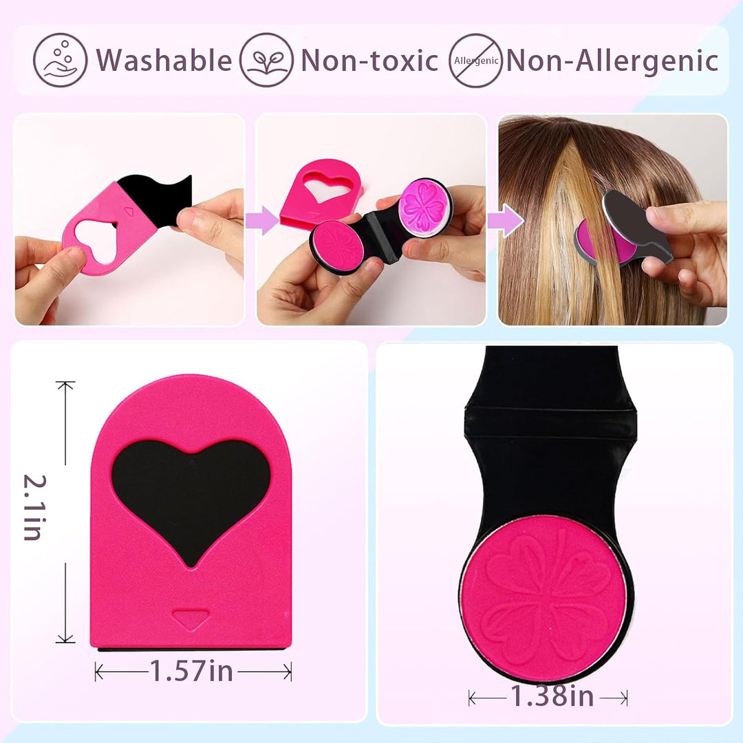 🌈Washable Hair Chalk Set, 8/10/12 Colors – Temporary Hair Color Powder for Creative Hairstyles