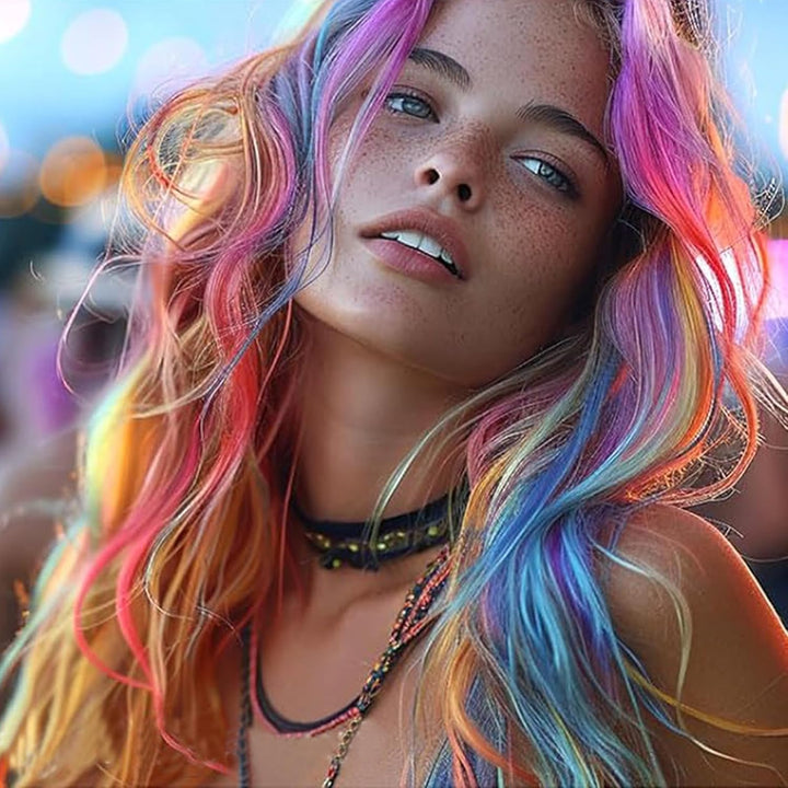 🌈Washable Hair Chalk Set, 8/10/12 Colors – Temporary Hair Color Powder for Creative Hairstyles