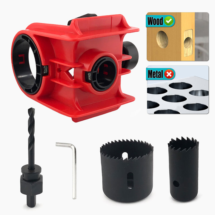 Universal Door Lock Installation Template Kit with Adjustable Guide
