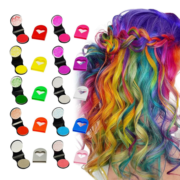 🌈Washable Hair Chalk Set, 8/10/12 Colors – Temporary Hair Color Powder for Creative Hairstyles