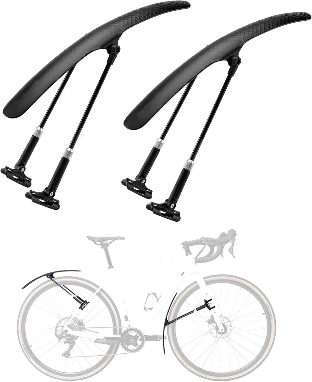 Adjustable Bike Fenders – Lightweight Front & Rear Mudguards