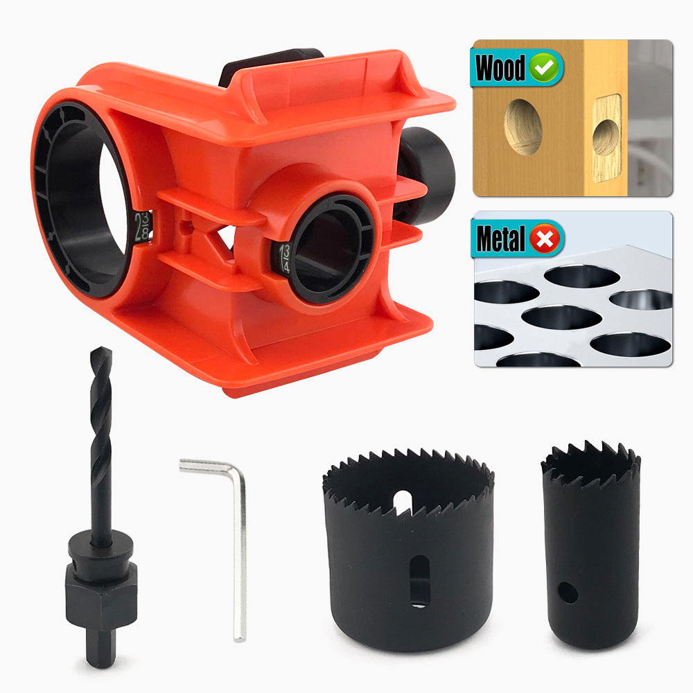 Universal Door Lock Installation Template Kit with Adjustable Guide