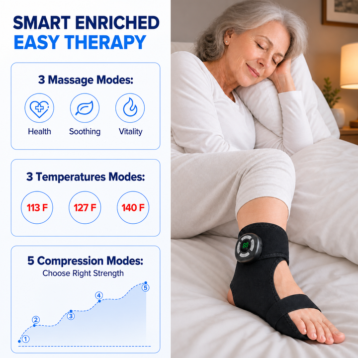 🦶 Cordless Foot Massager with Heat & Compression – Relax Tired Feet Anytime