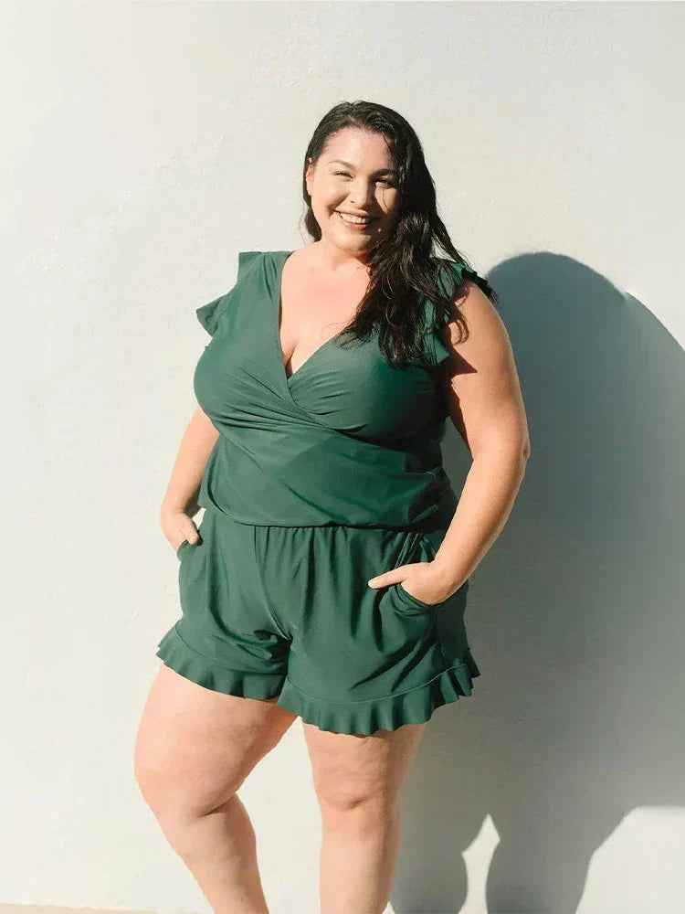 Swim Romper Built-in Bra